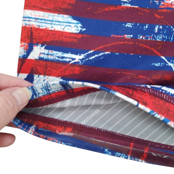 IAB 3‎ Inch Patriotic No Ride Activewear Shorts Size 10 NWOT - Picture 5 of 11